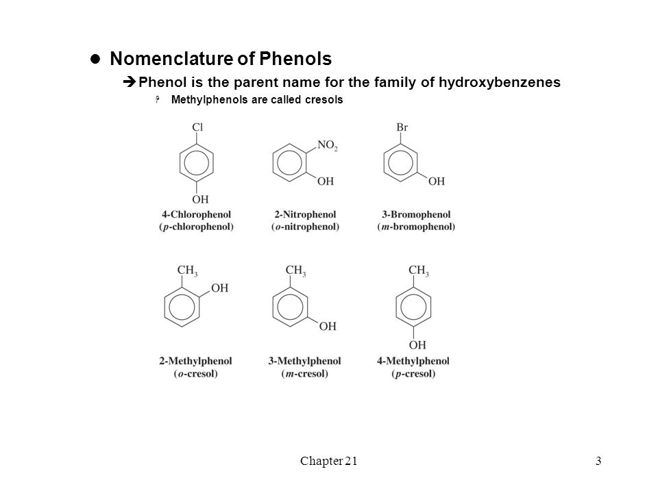 Nomenclature Of Alcohols Phenols And Ethers Rules And